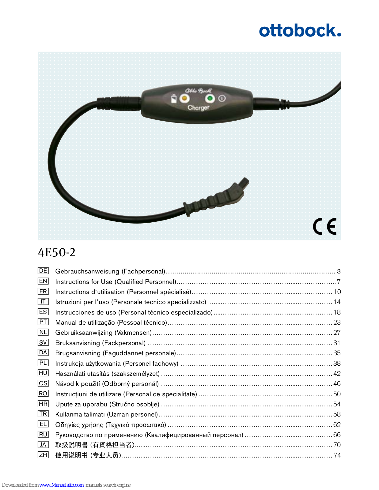 Otto Bock 4E50-2 Instruction Manual - ManualMachine.com
