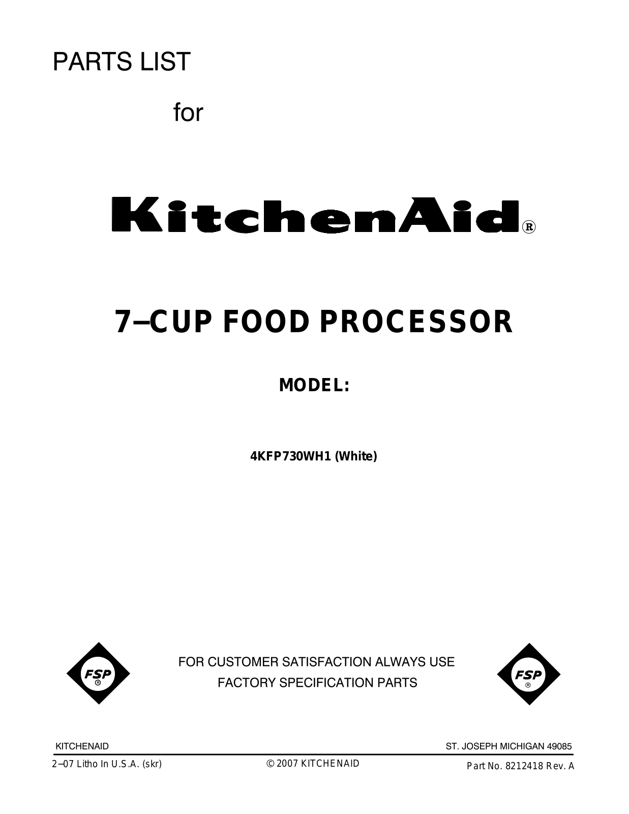 Kitchenaid 4kfp730wh1 Installation Template