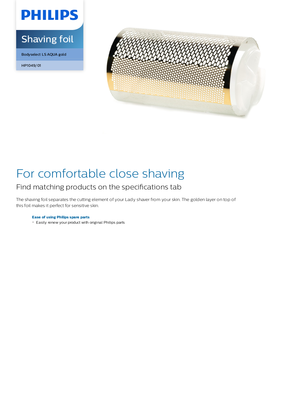Philips HP1049/01 leaflet - ManualMachine.com