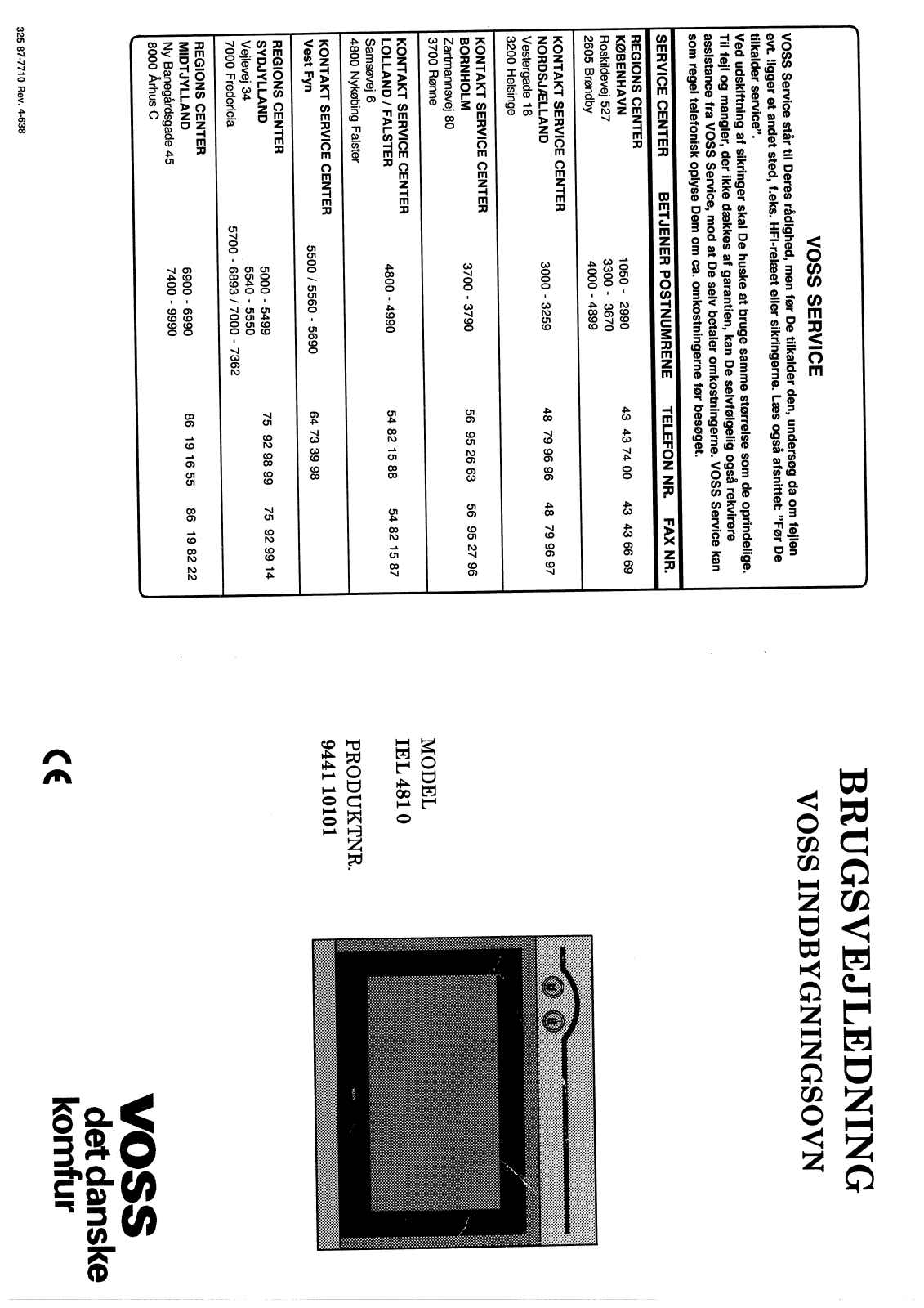 Voss IEL481-0 User Manual