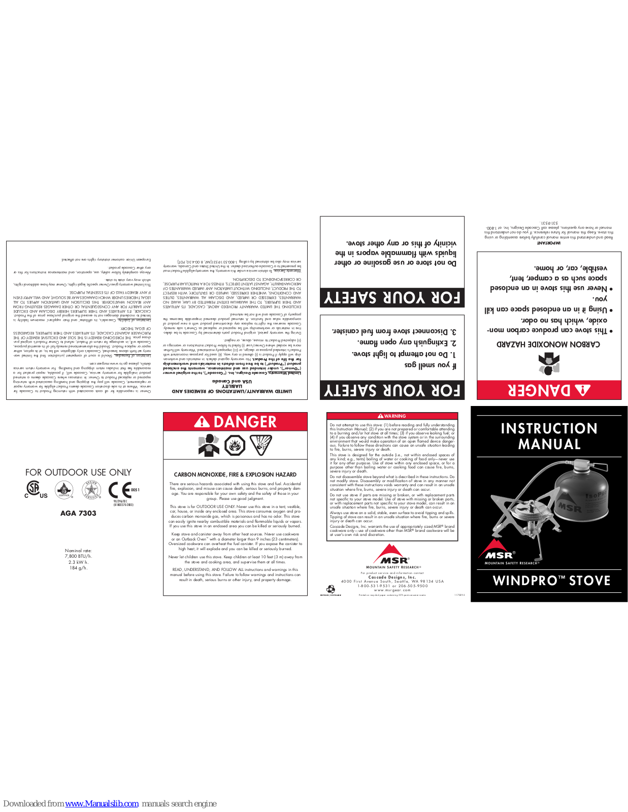 MSR WINDPRO Instruction Manual - ManualMachine.com