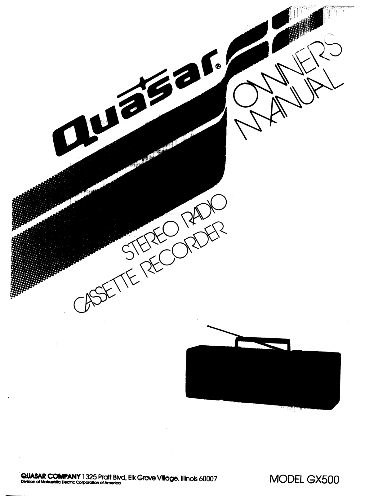 Quasar GX500 User Manual