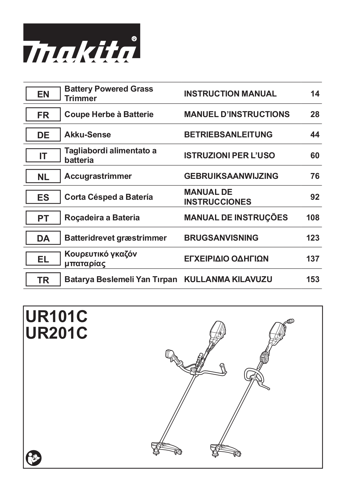 Makita UR101CZ User Manual