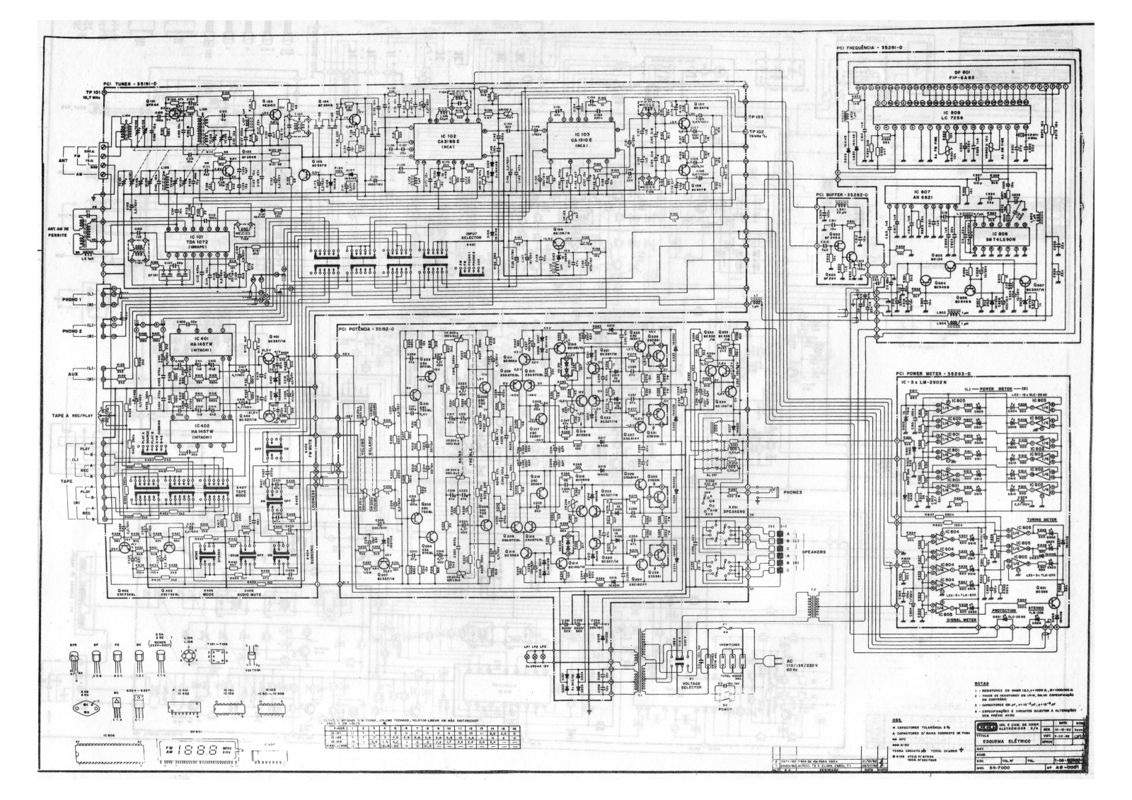 CCE SR7000 Schematic