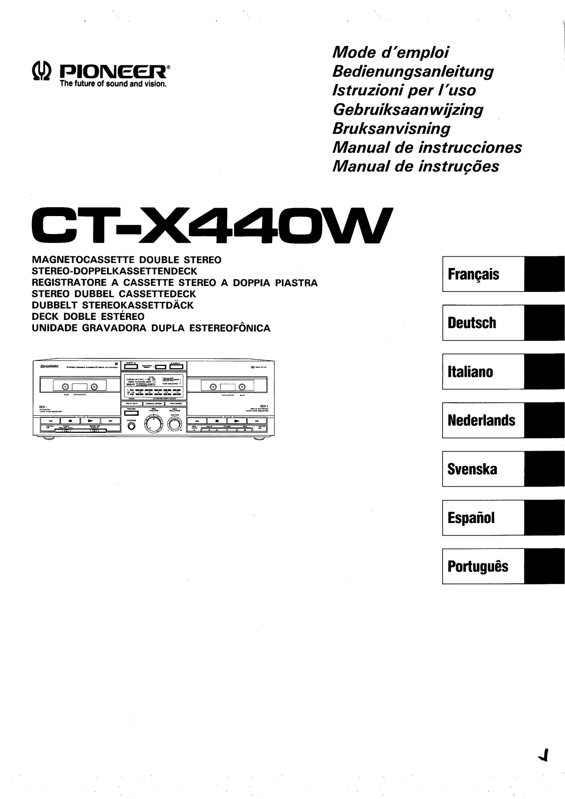 Pioneer CT-X440W User Manual