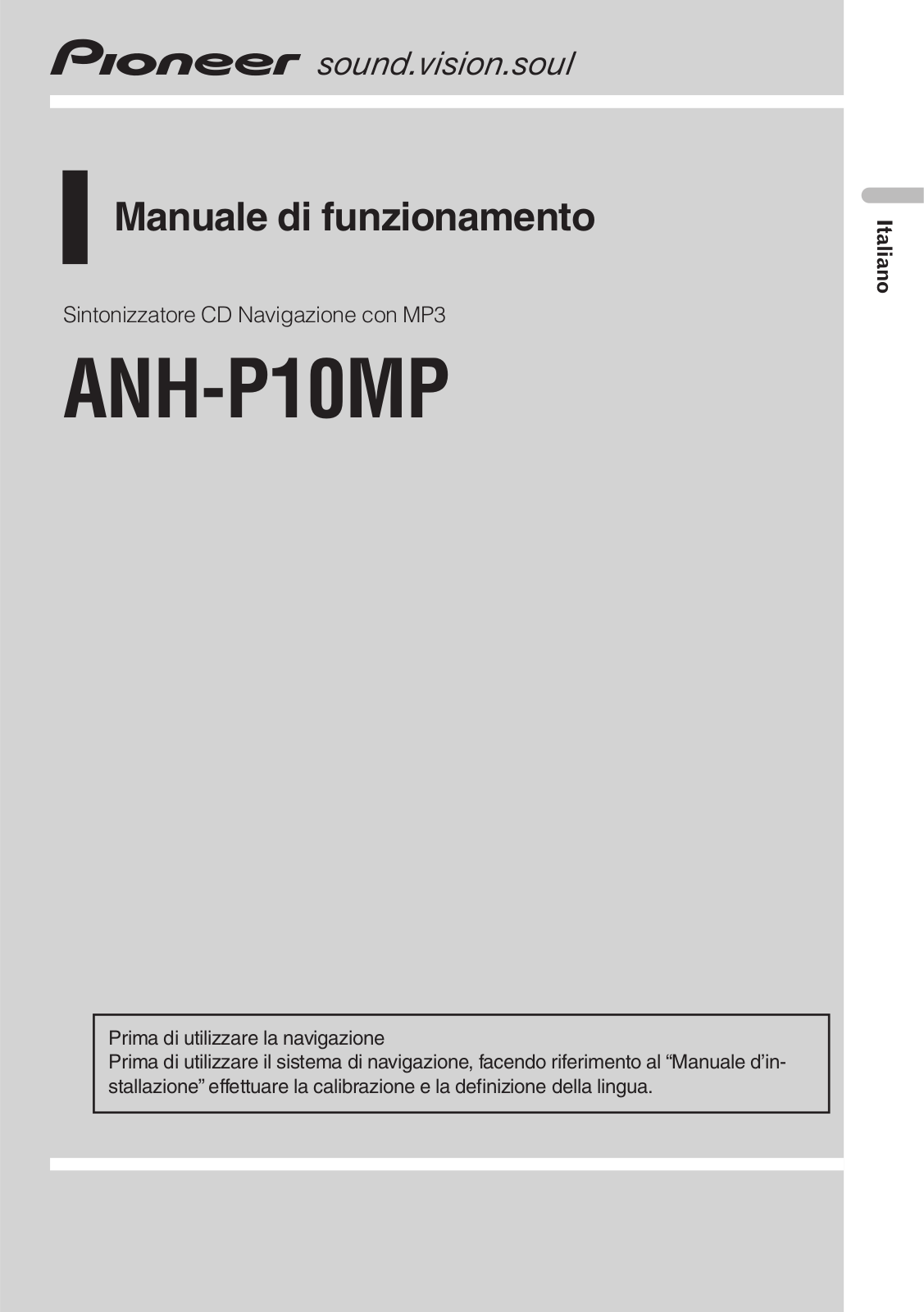 Pioneer ANH-P10MP User manual