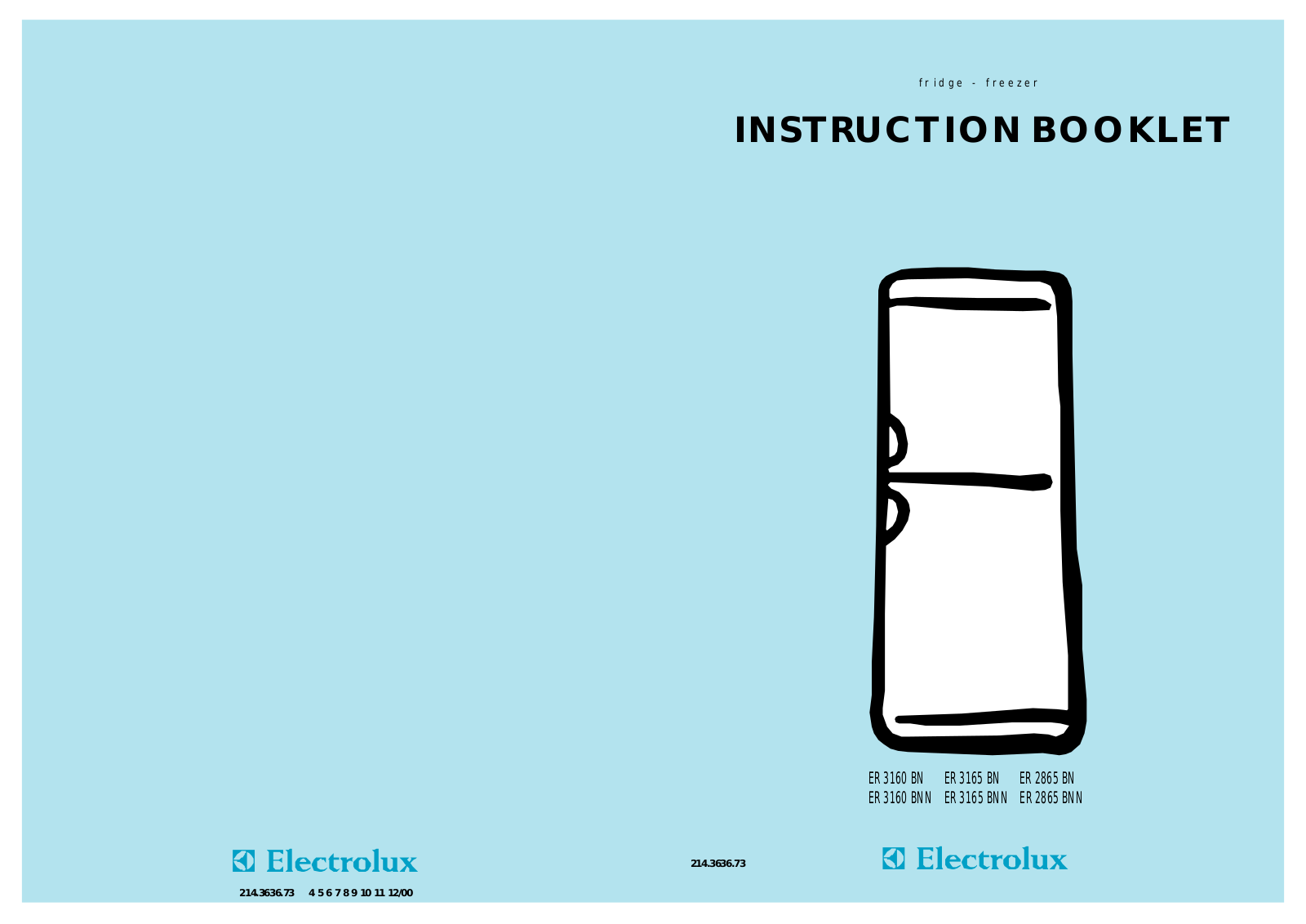 Electrolux ER3160BNN, ER3160BN, ER2865BN User Manual