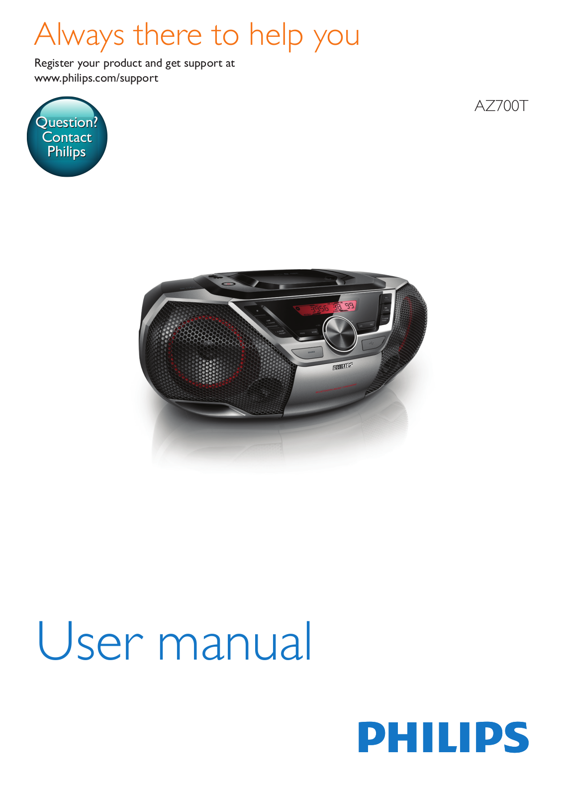 Philips AZ700T/12 user manual