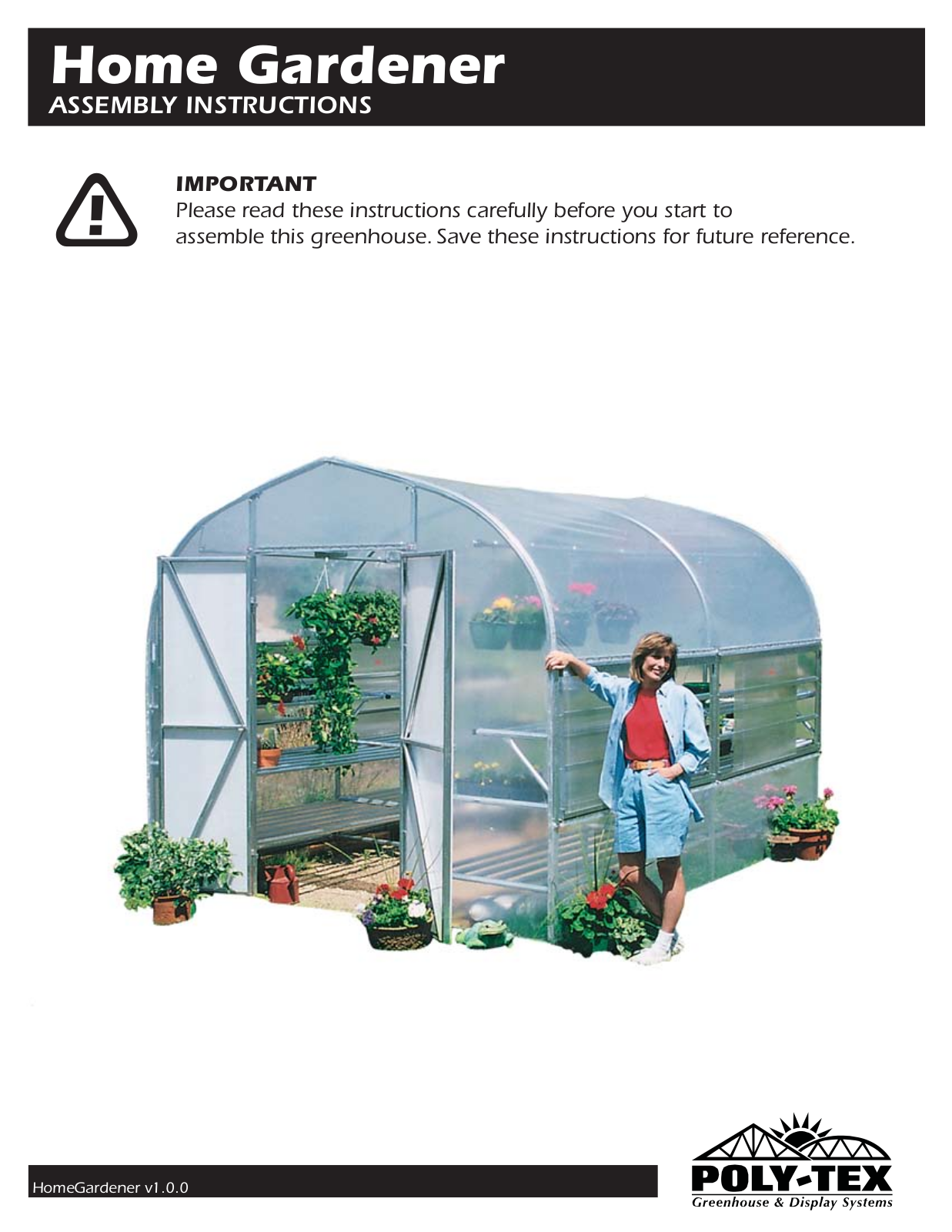 Poly-Tex Home Gardener User Manual - ManualMachine.com