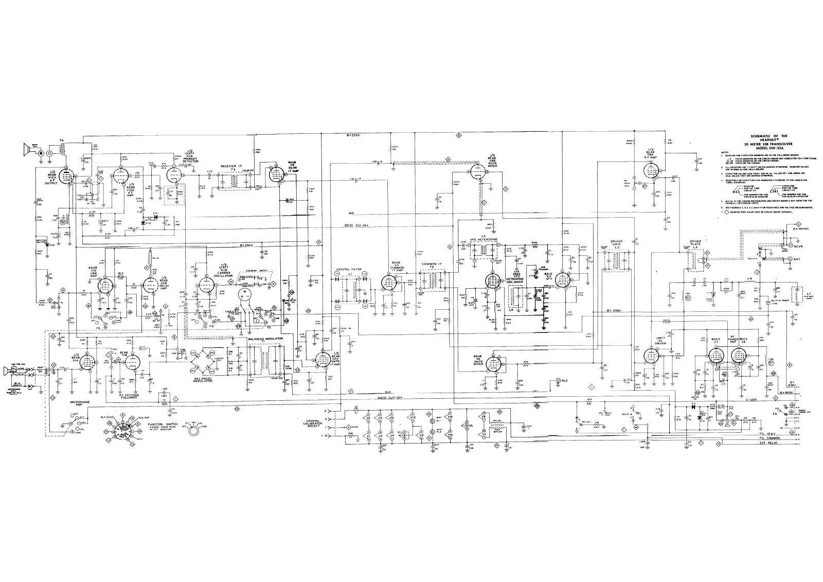 Heathkit HW-32A Schematic