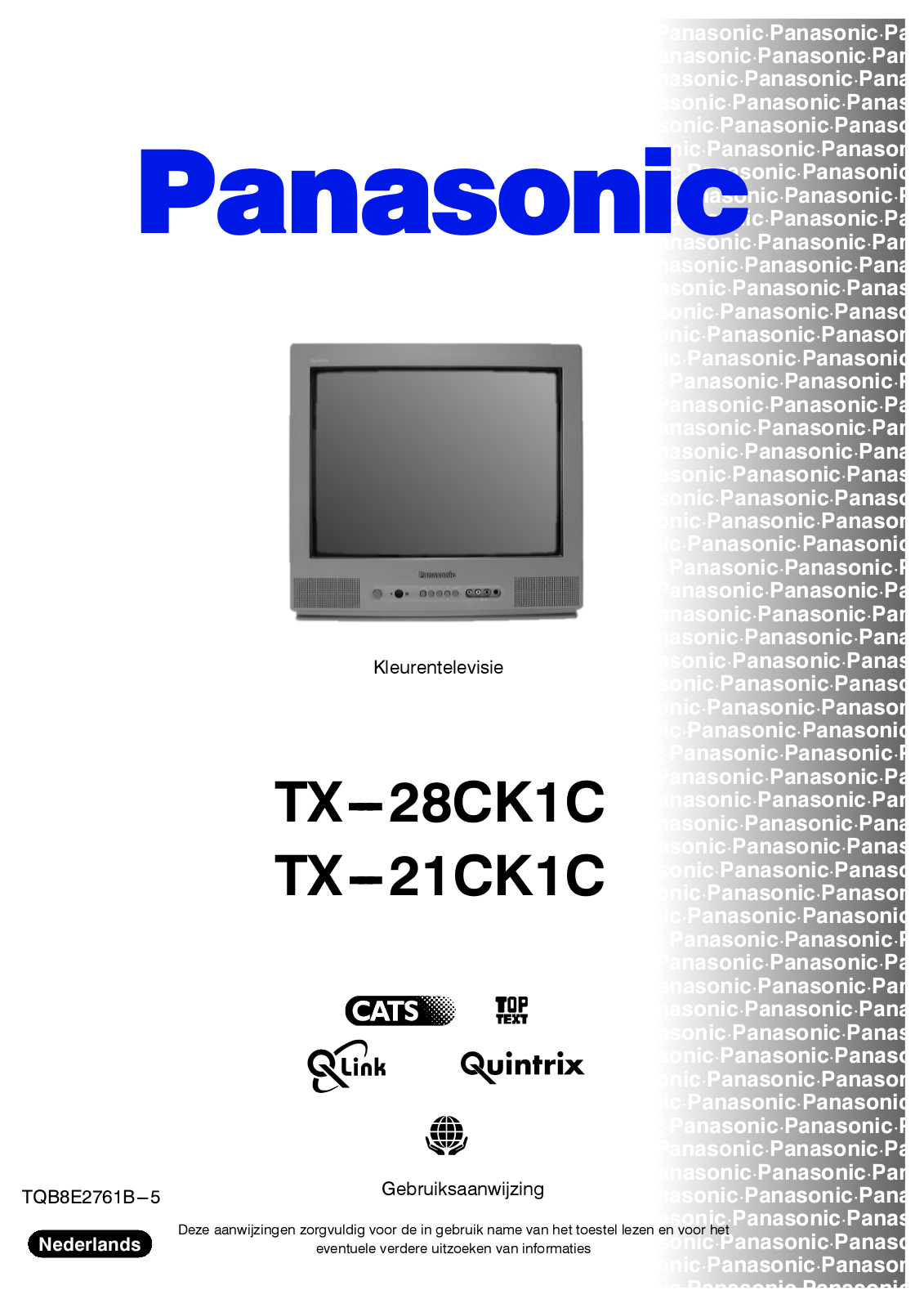 PANASONIC TX-28CK1C, TX-21CK1C User Manual