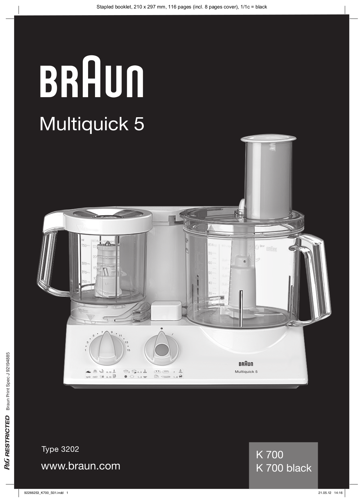 Braun K 700 User Manual