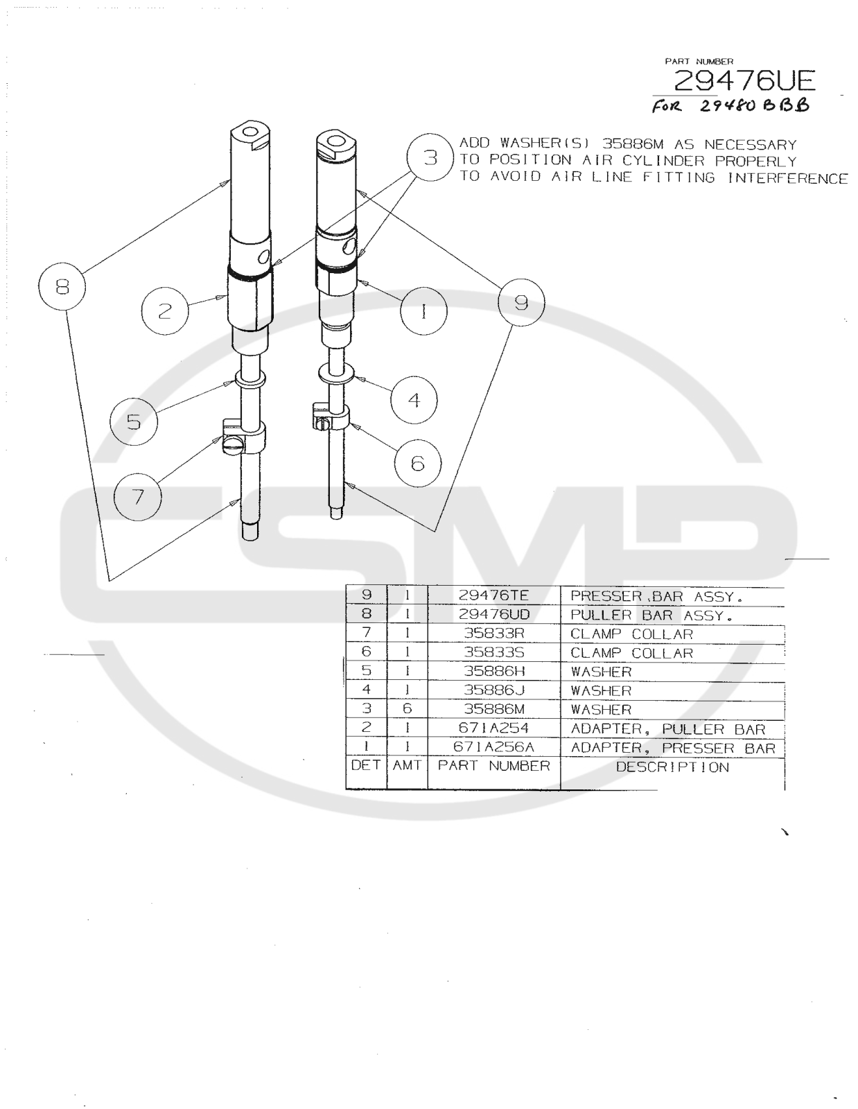 Union Special 29480BBB Parts Book