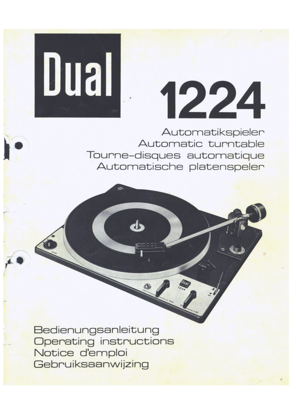 Dual 1224 Owners manual