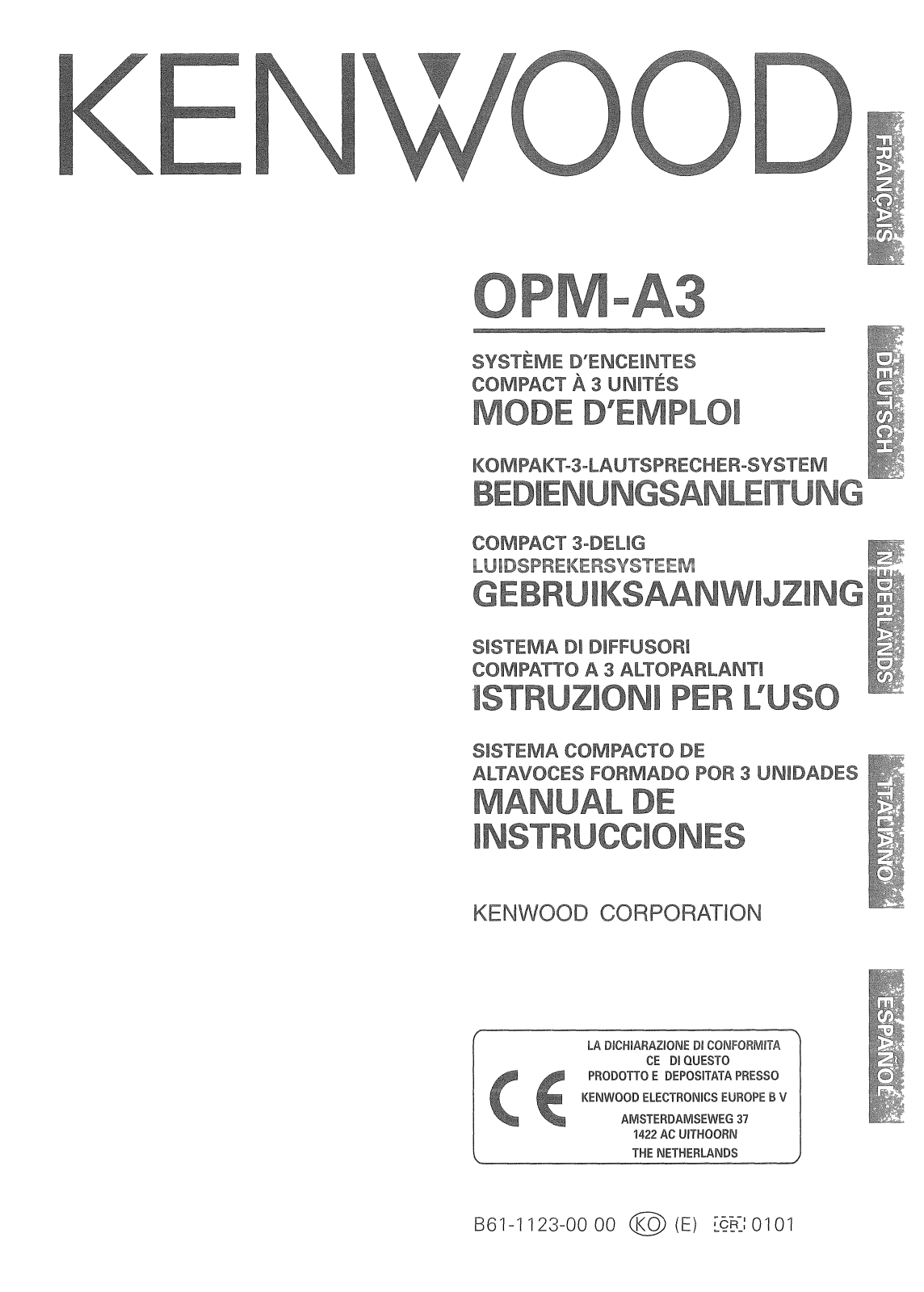 Kenwood OPM-A3 User's Manual