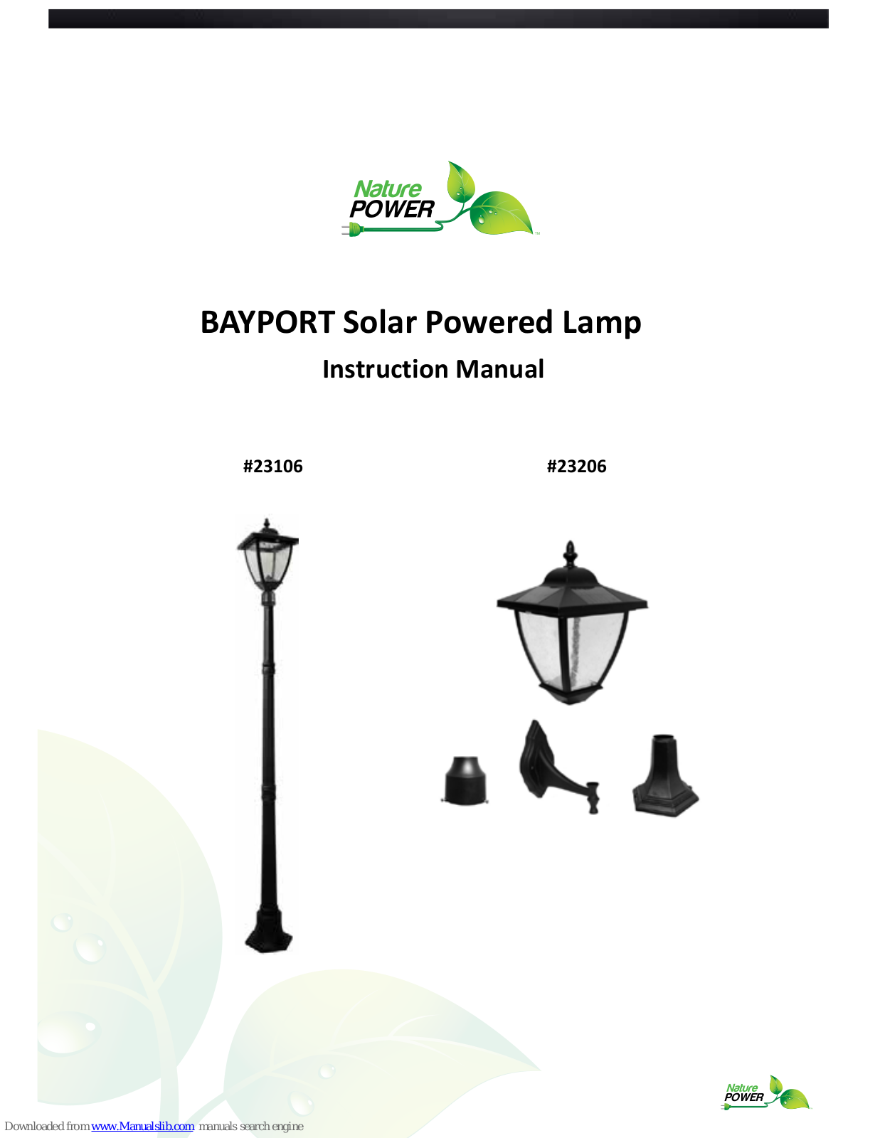 Nature Power BAYPORT 23106, BAYPORT 23206 Instruction Manual