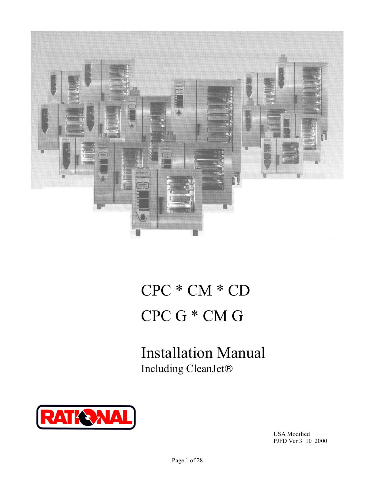 Rational Oven CD101 Installation Manual