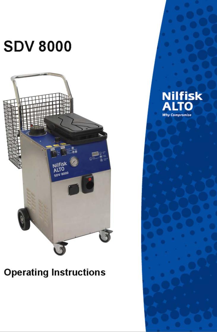 Nilfisk SDV 8000 Operating instructions