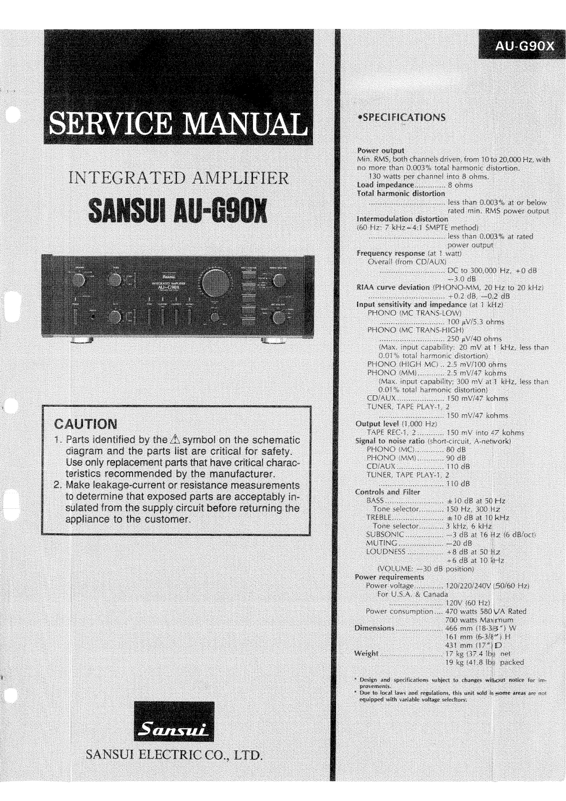 Sansui AUG-90-X Service manual