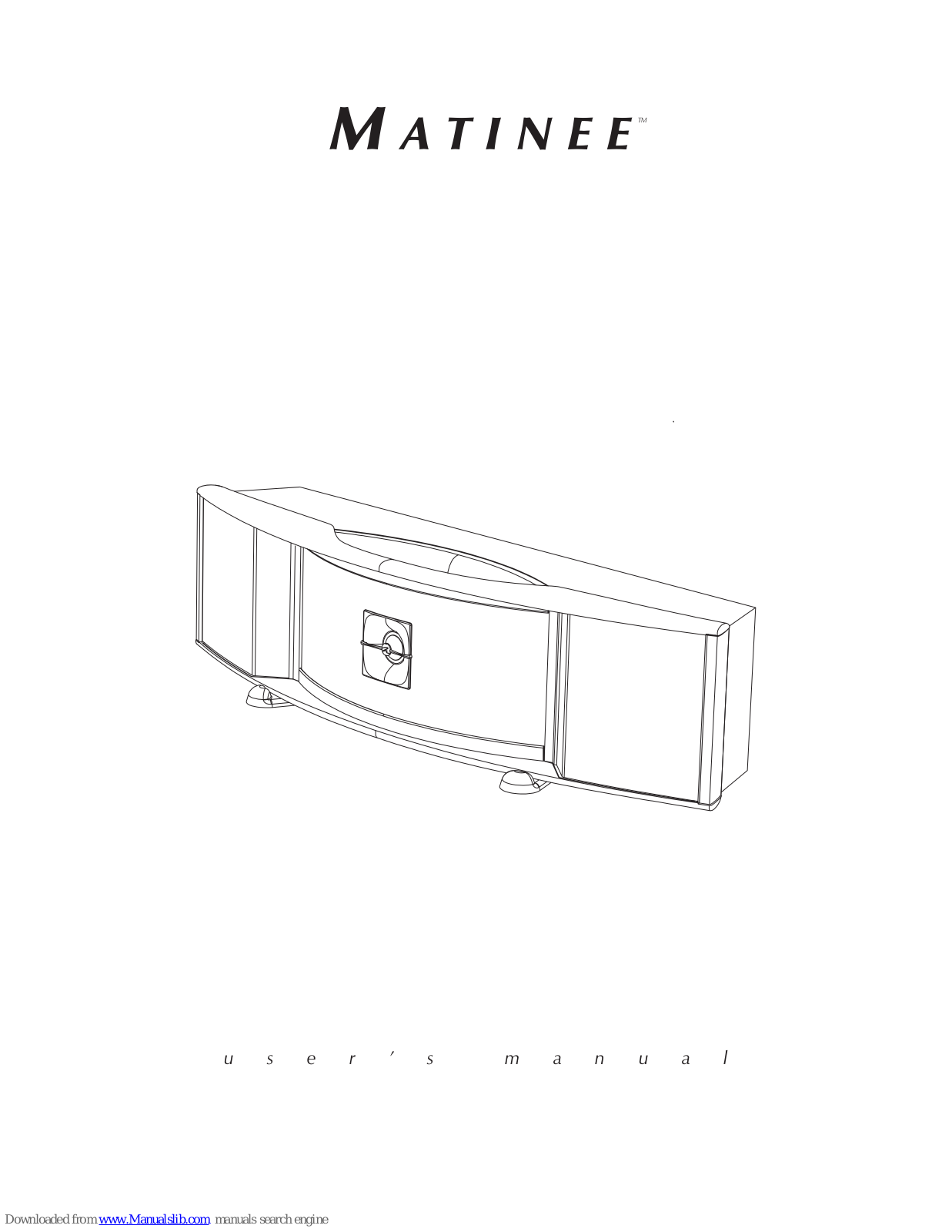 MartinLogan Matinee User Manual