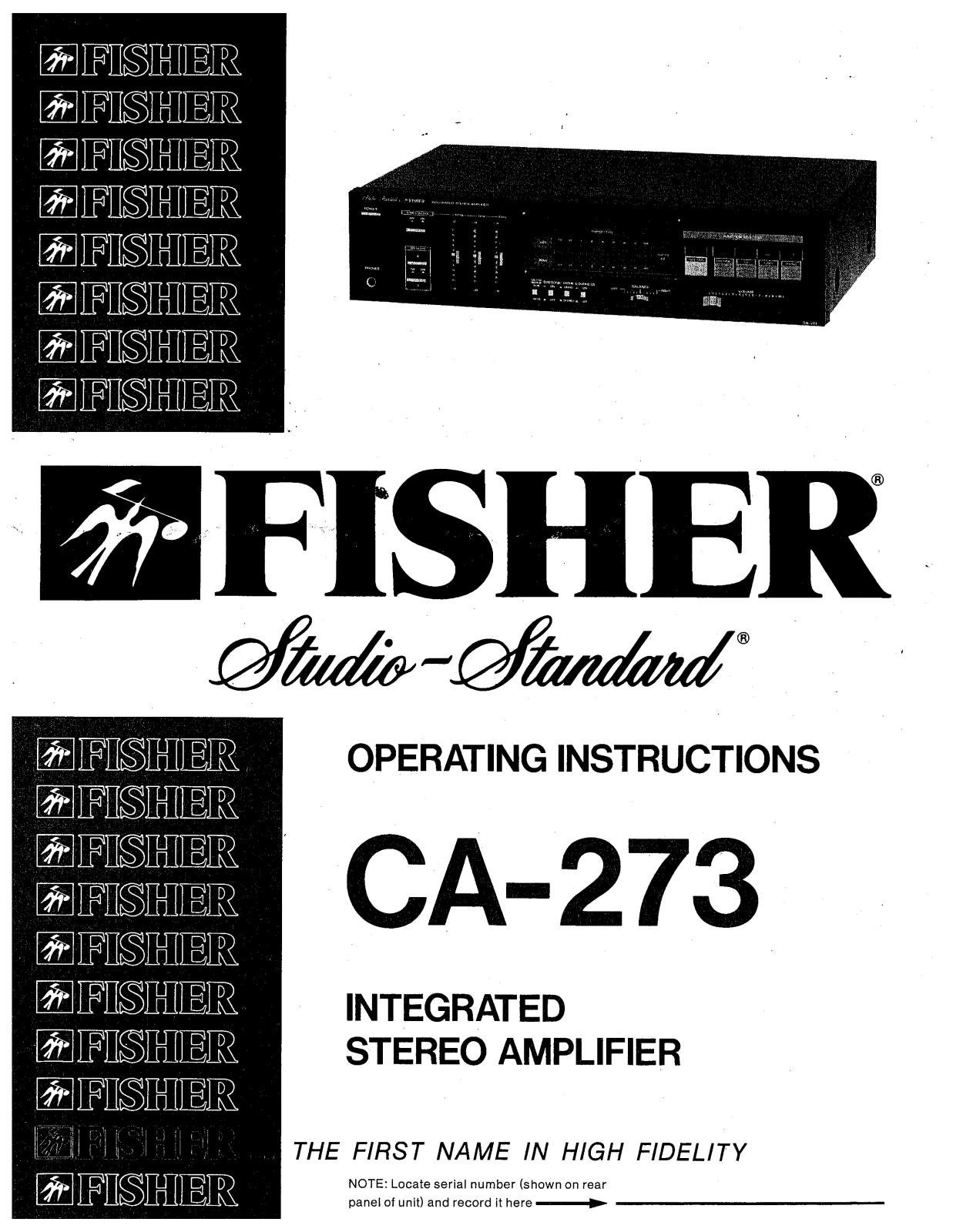 Fisher CA-273 Owners Manual