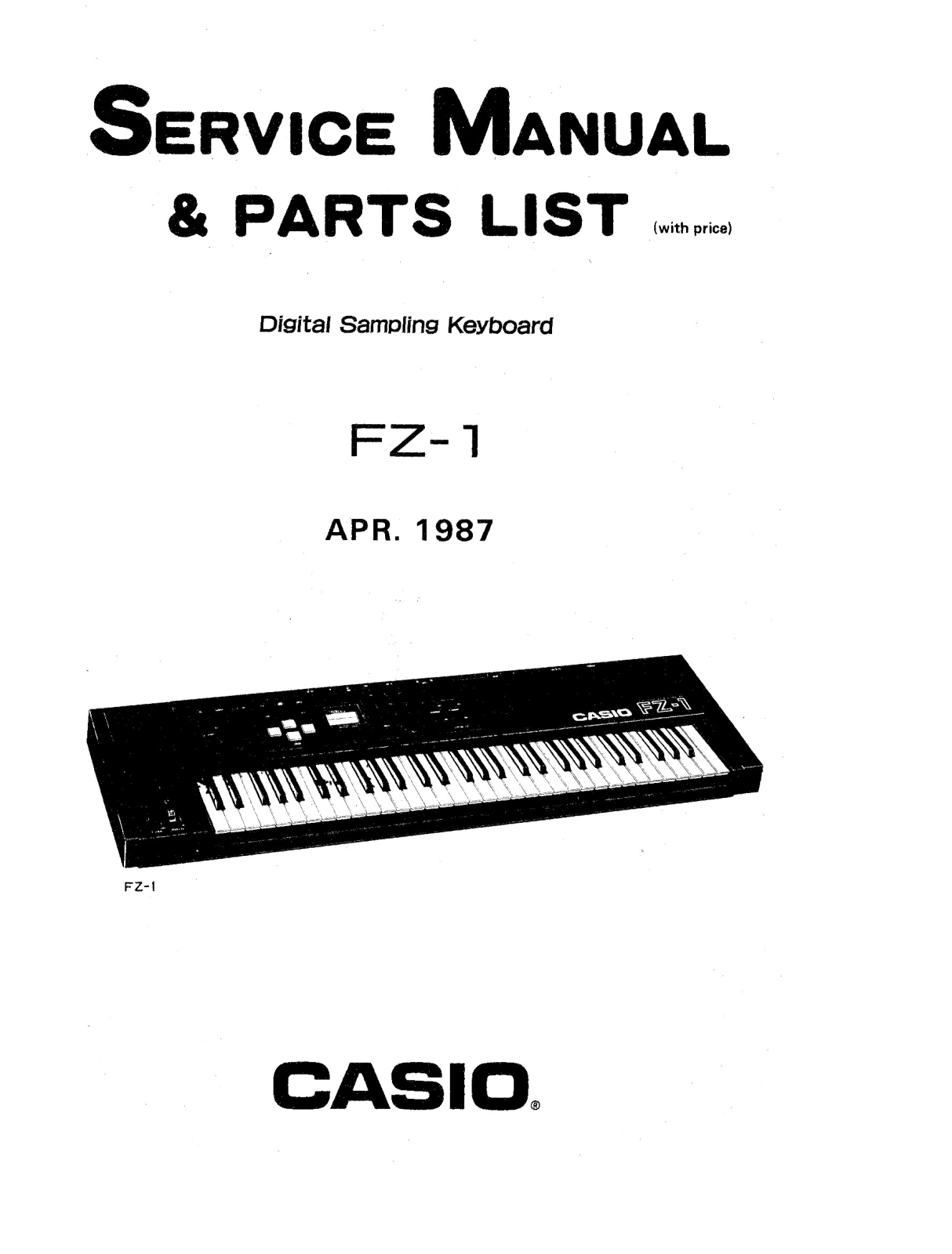 Casio FZ-1 User Manual
