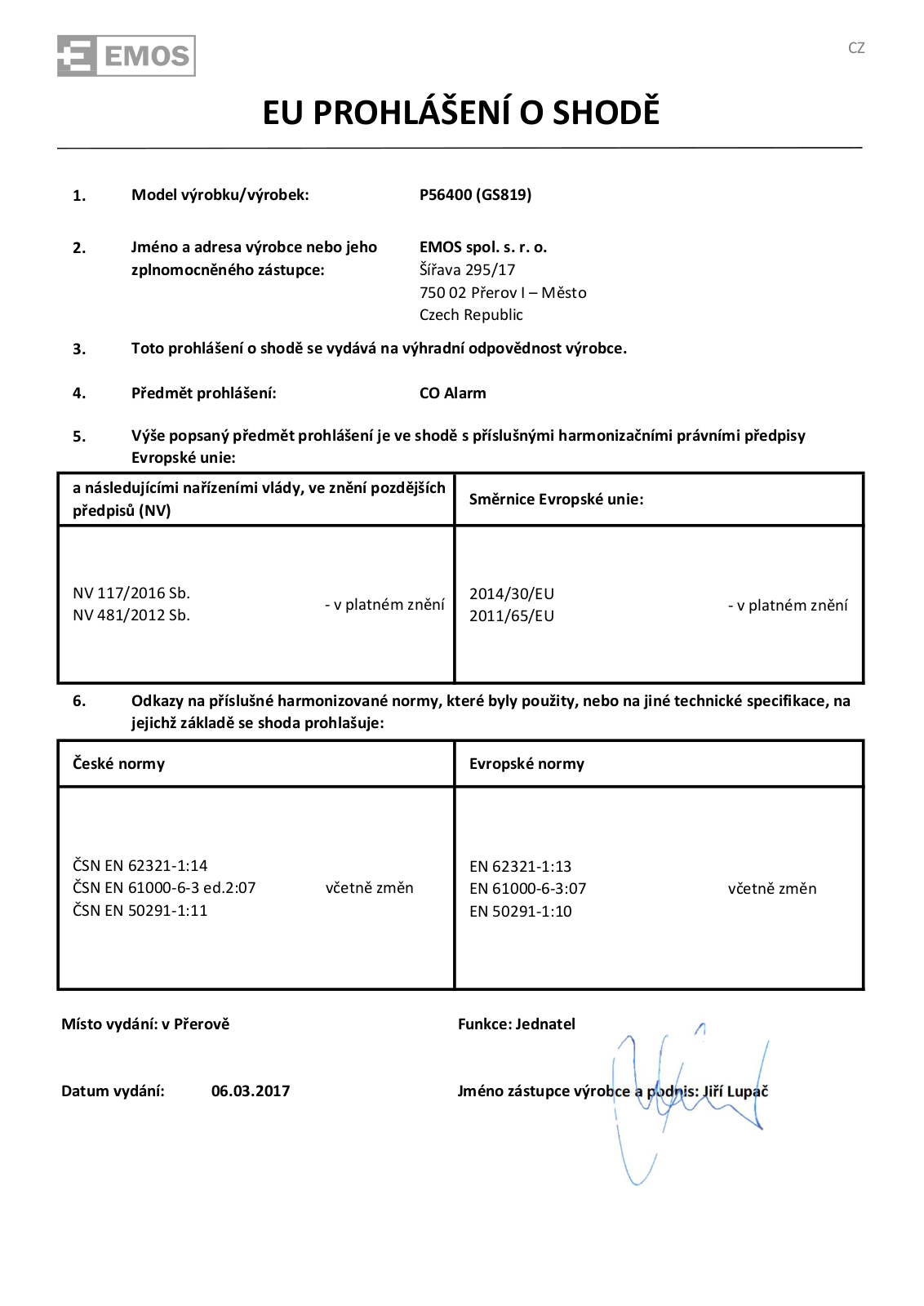 EMOS P56400, GS819 User Manual