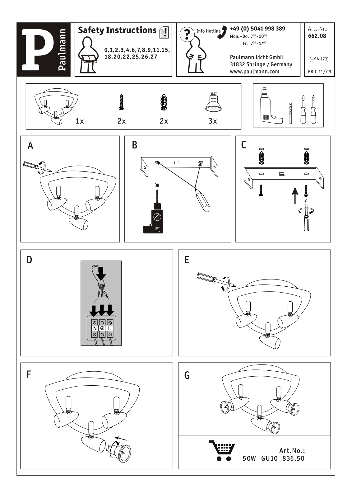 Paulmann 66208 Safety instructions - ManualMachine.com
