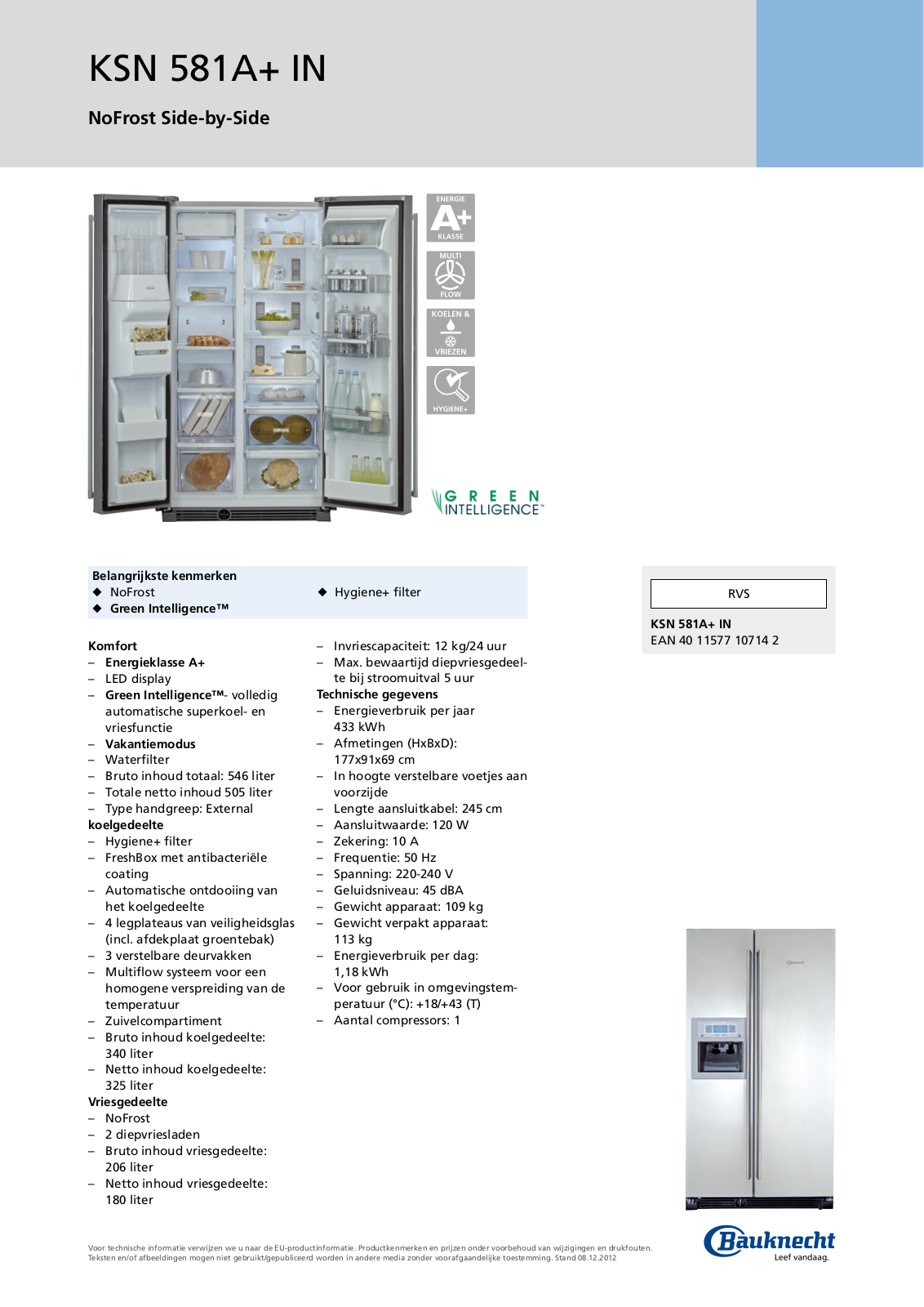 Whirlpool KSN 581 A IN INSTRUCTION FOR USE