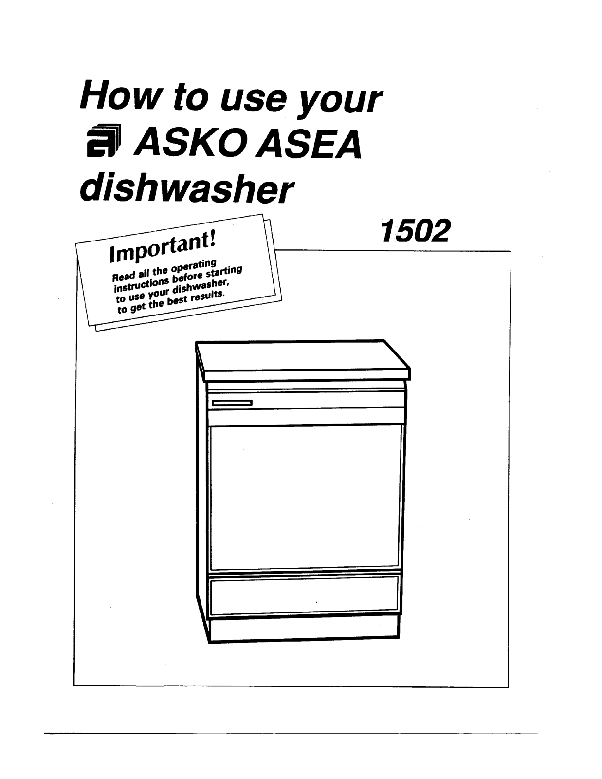 Asko 1502 User Manual