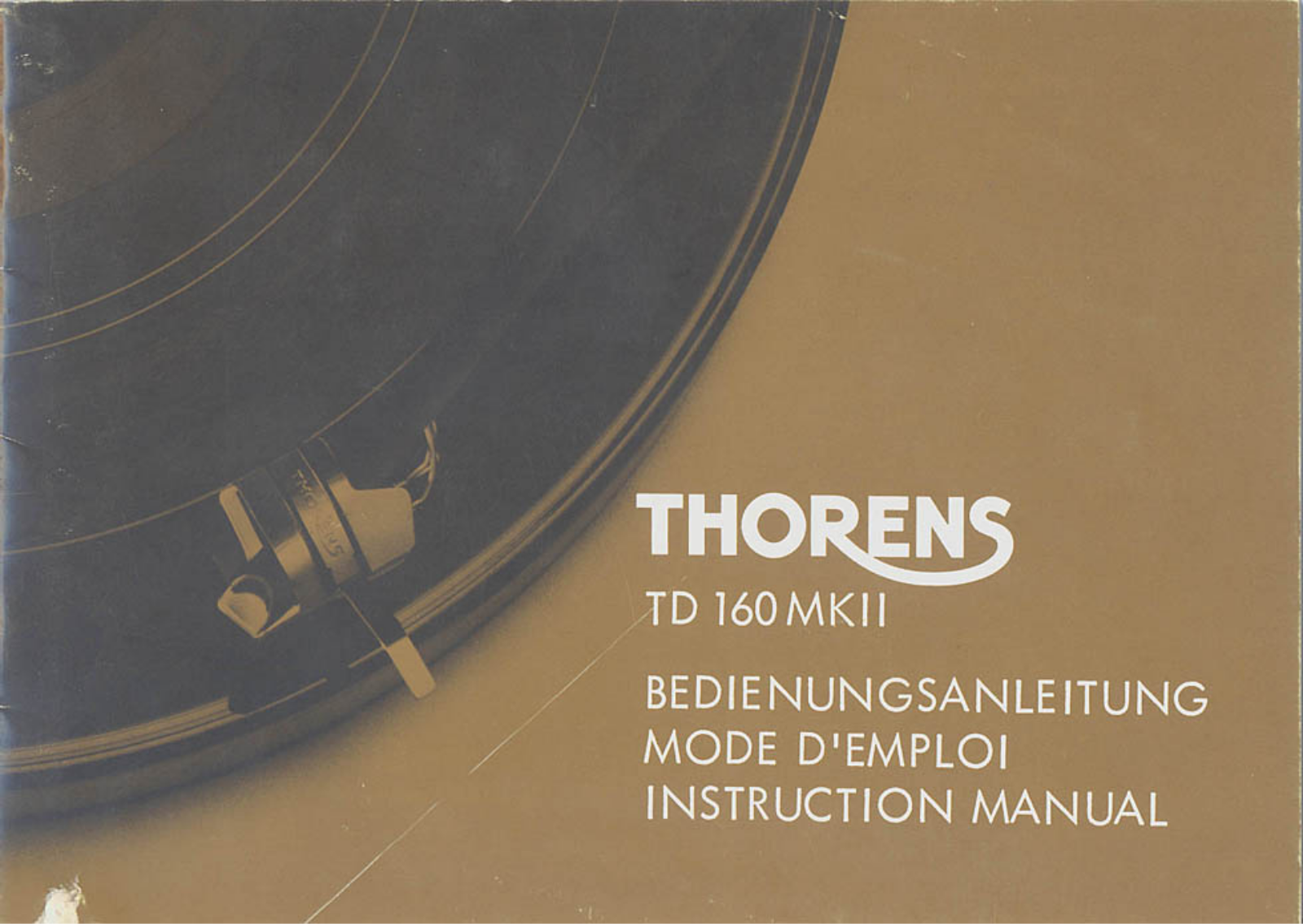 Thorens TD-160 Mk2 Owners manual