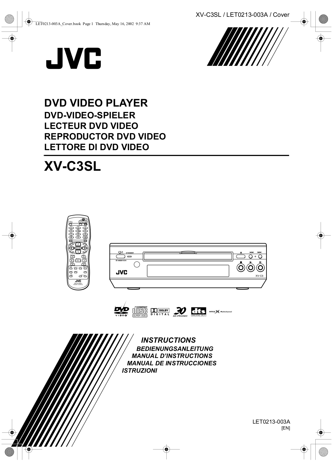 JVC XV-C3SL User Manual