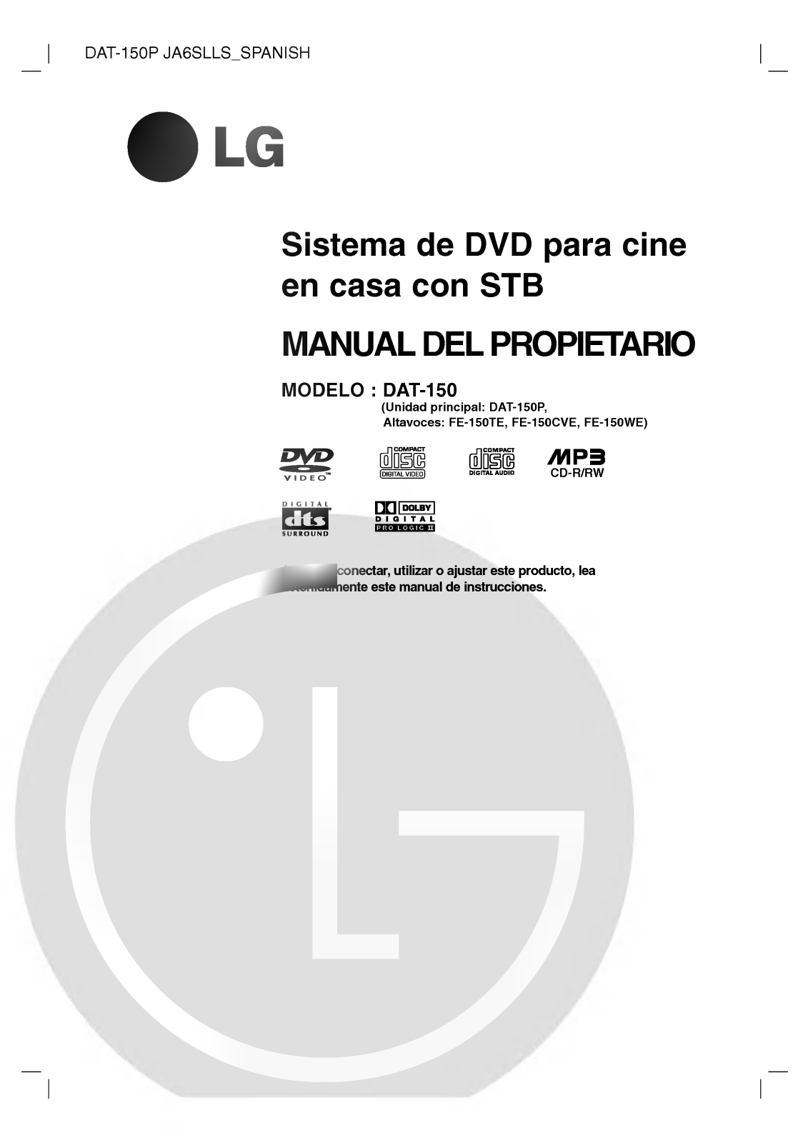 LG DAT-150P User Manual