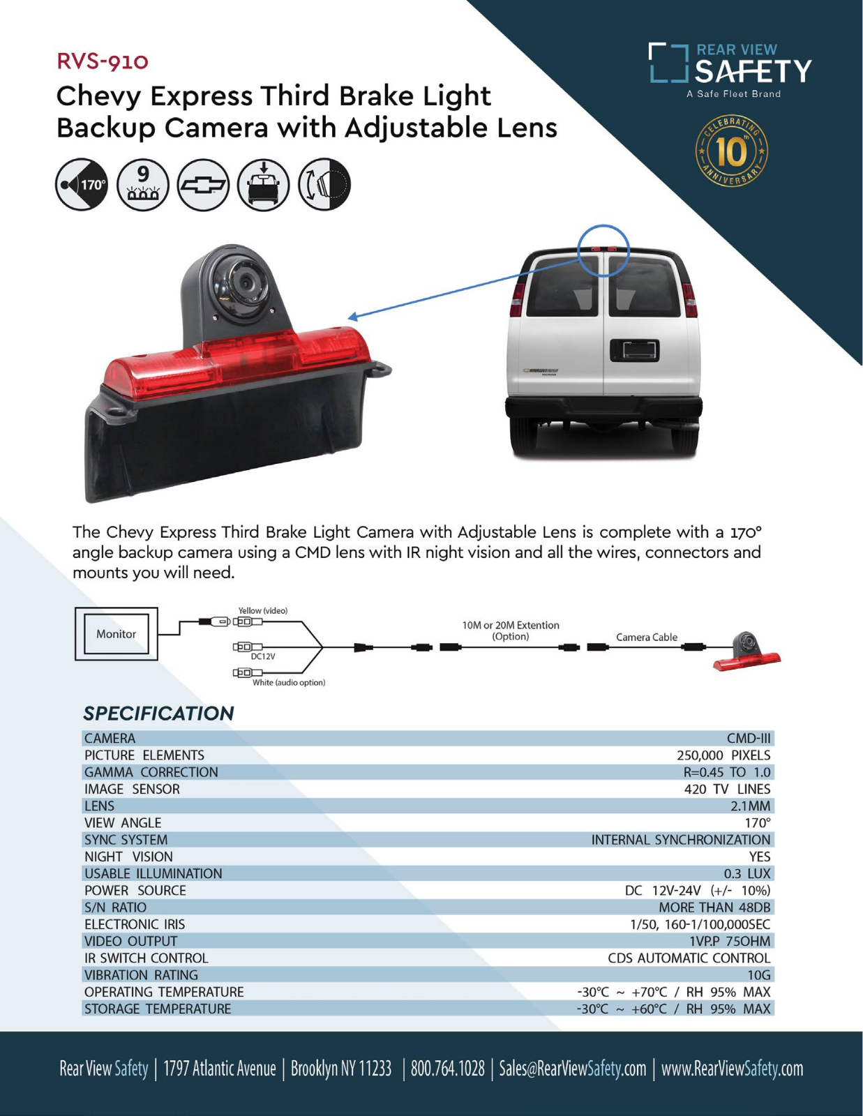 RVS Systems RVS-910, RVS-910-NC, RVS-910-04 Specsheet