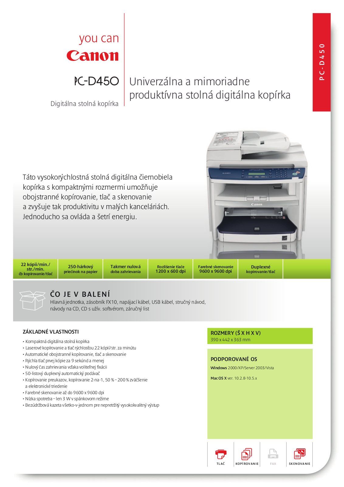 Canon PC-D450 BROCHURE