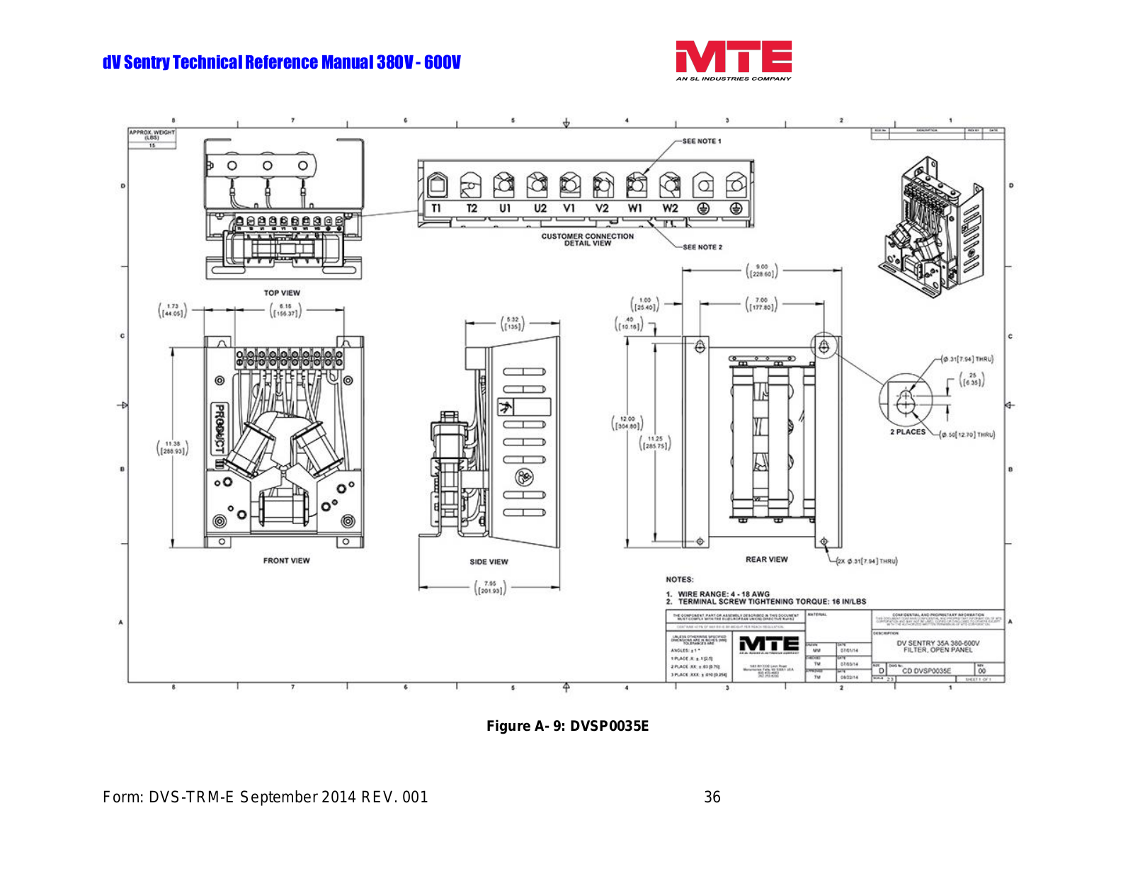 MTE DVSP0035E Technical Reference Manual