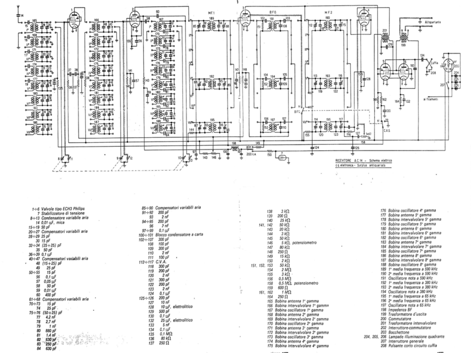 Allocchio Bacchini ac14 schematic