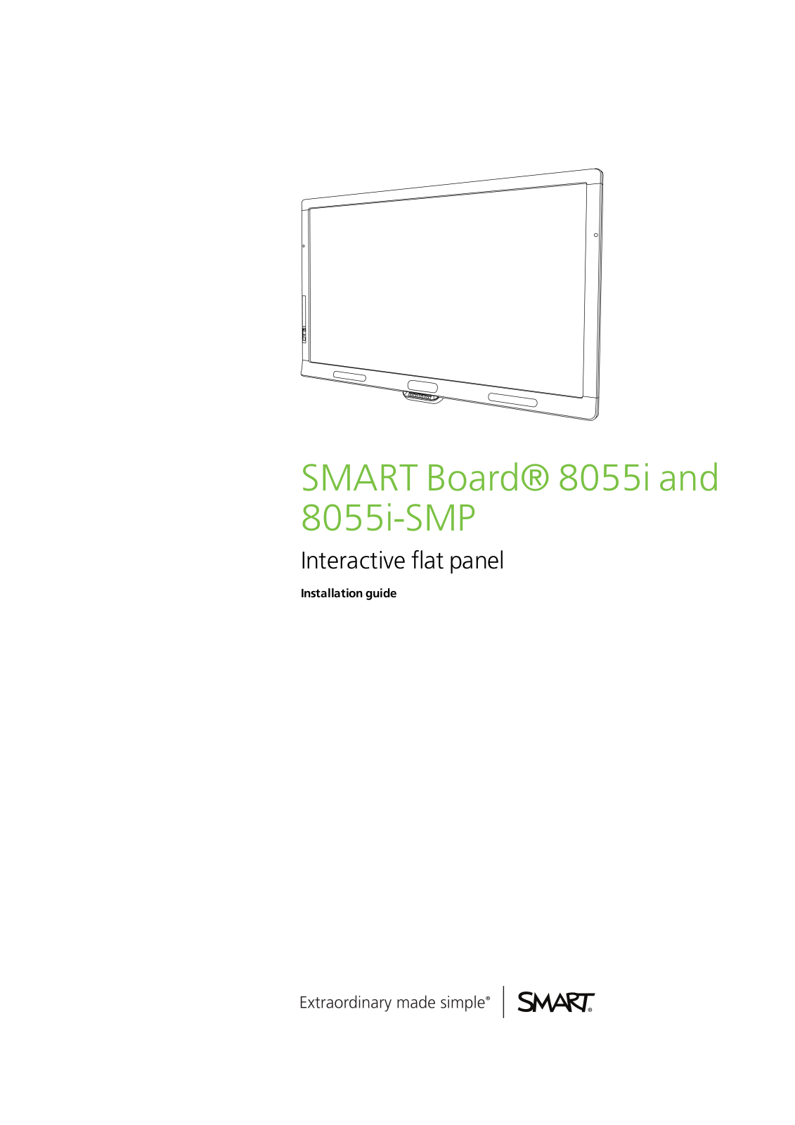 Smart Technologies 8055i-SMP, 8055i User Manual