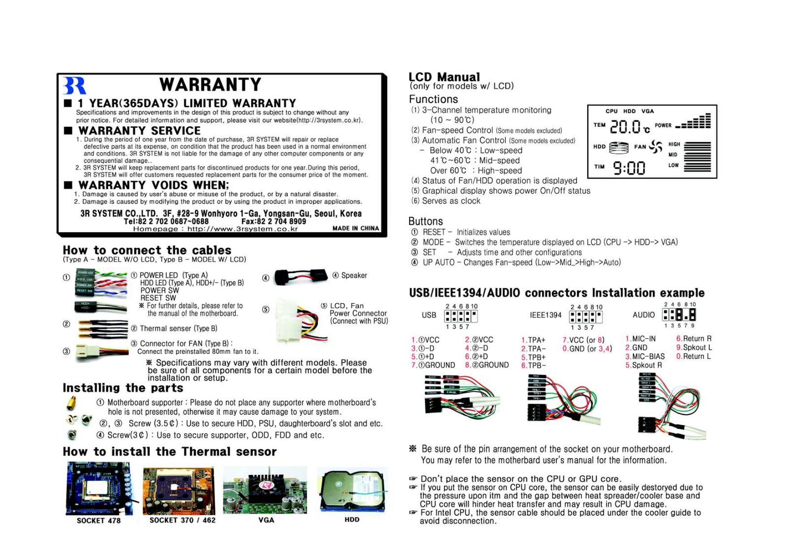 3R SYSTEM R2XX User Manual