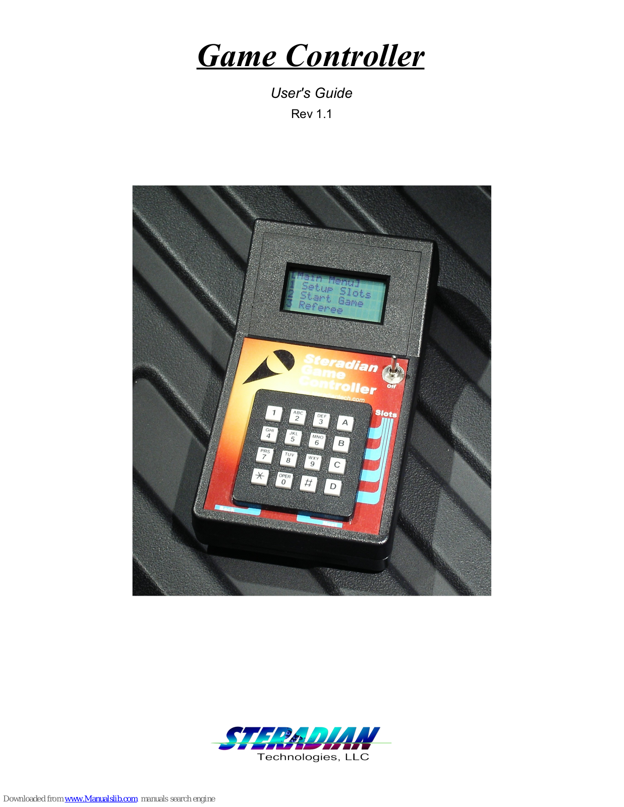 Steradian Game Controller User Manual - ManualMachine.com