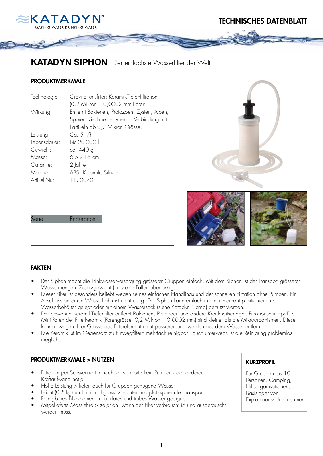 Katadyn SIPHON User Manual