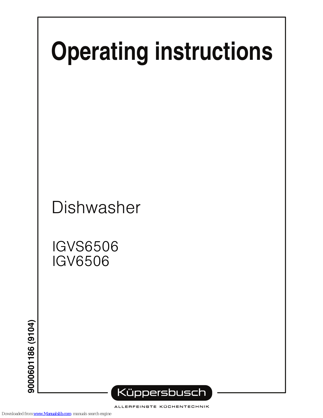 Küppersbusch IGVS6506 Operating Instructions Manual