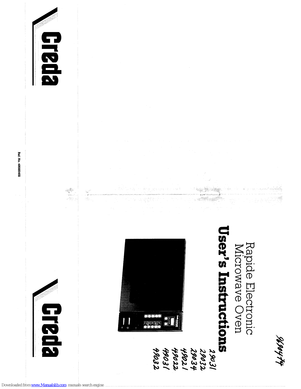 Creda HB49032, 29032, 29034, 49021, 49022 User Instructions