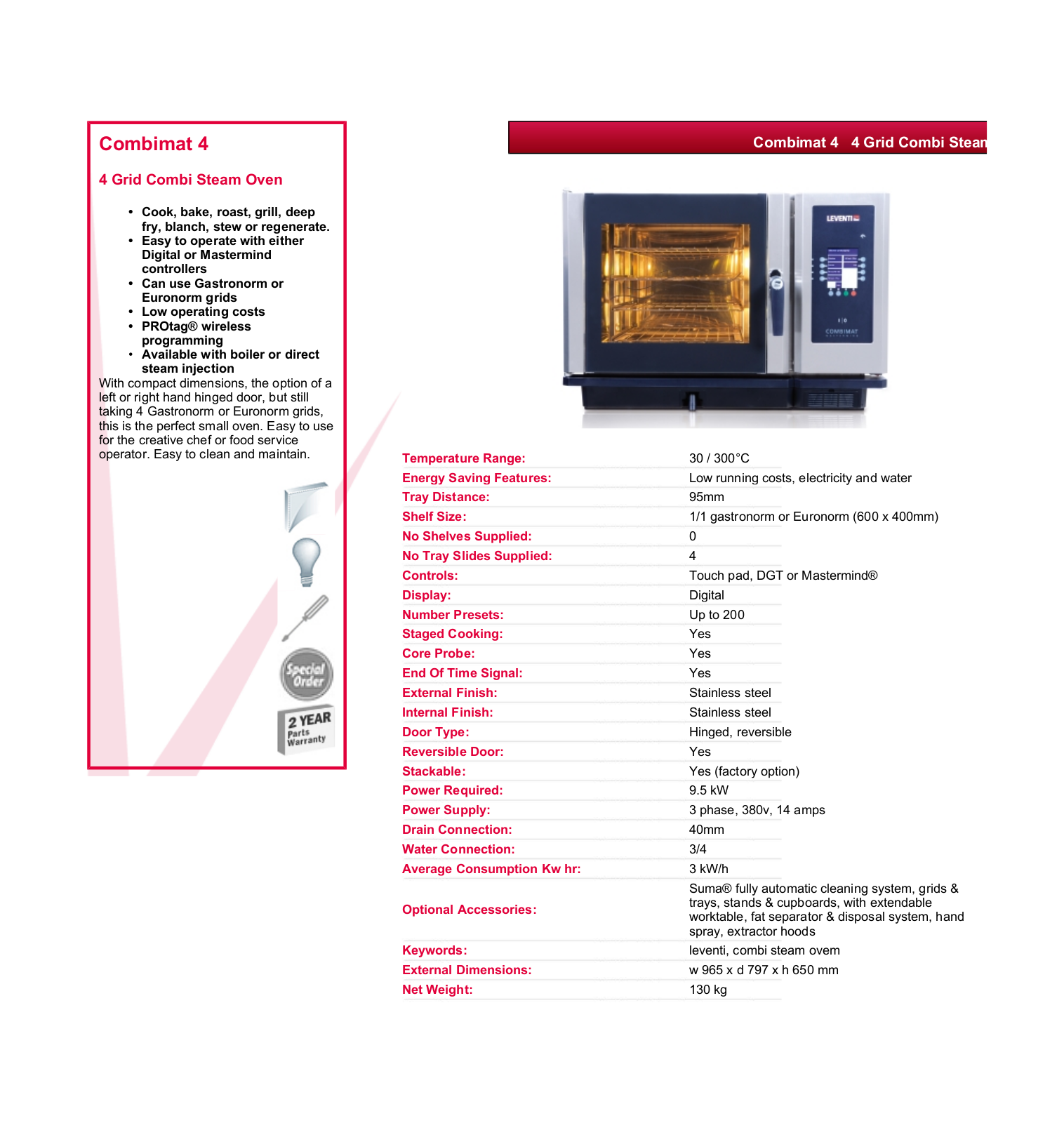 Valera COMBIMAT 4 DATASHEET