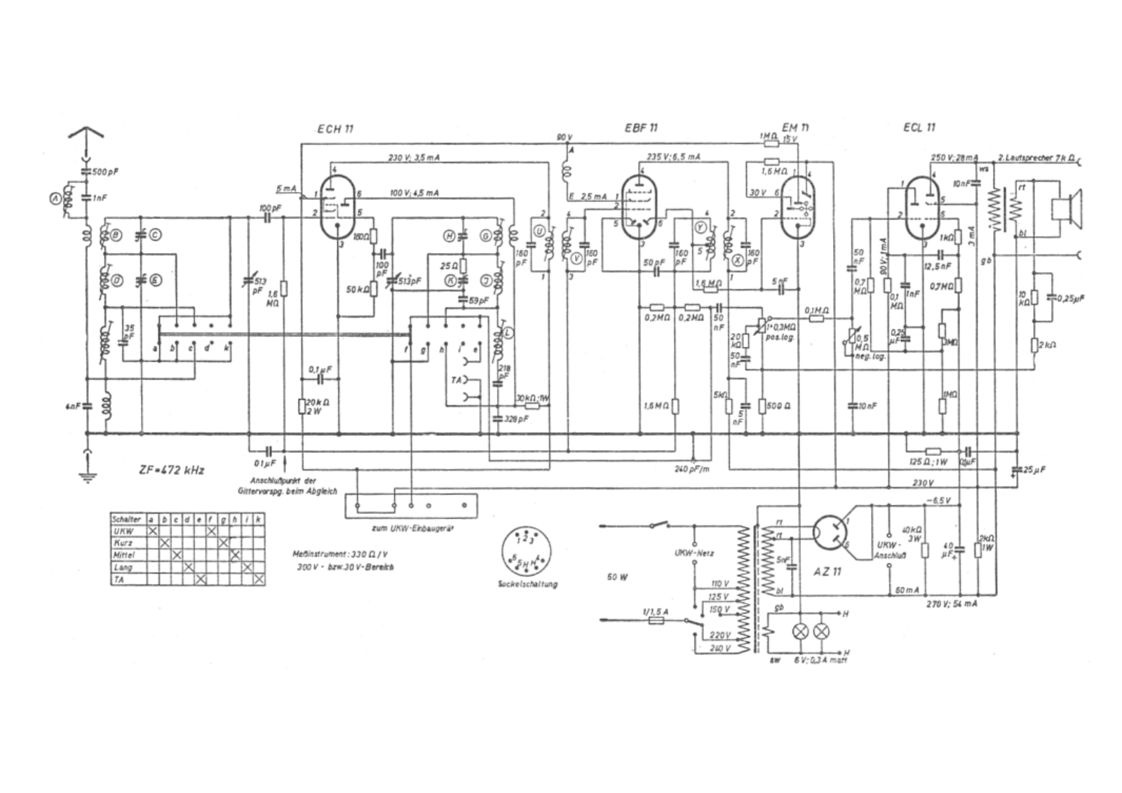 Telefunken Operette-49W Schematic