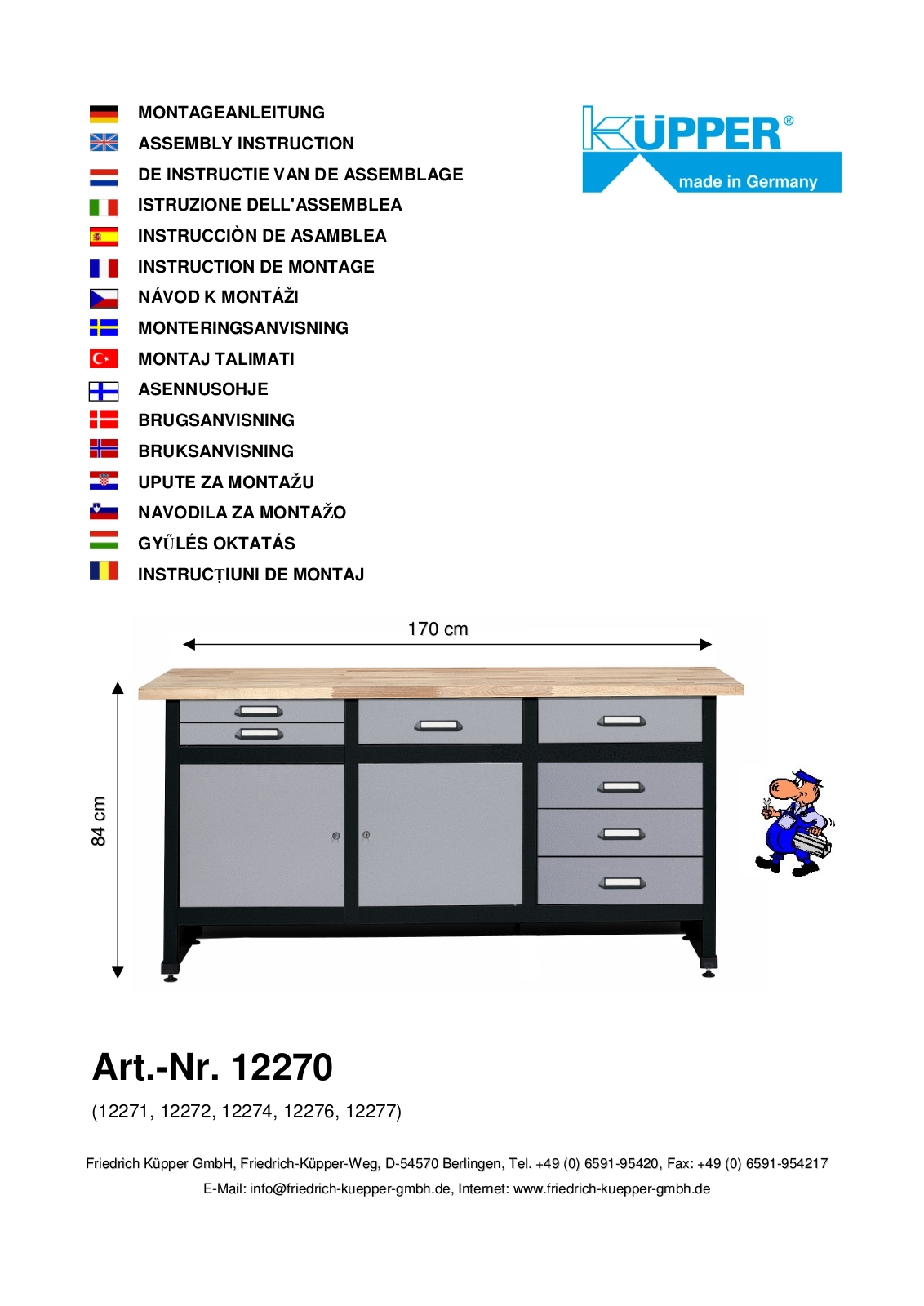 Küpper 12274, 12270, 12271, 12272, 12276 User guide