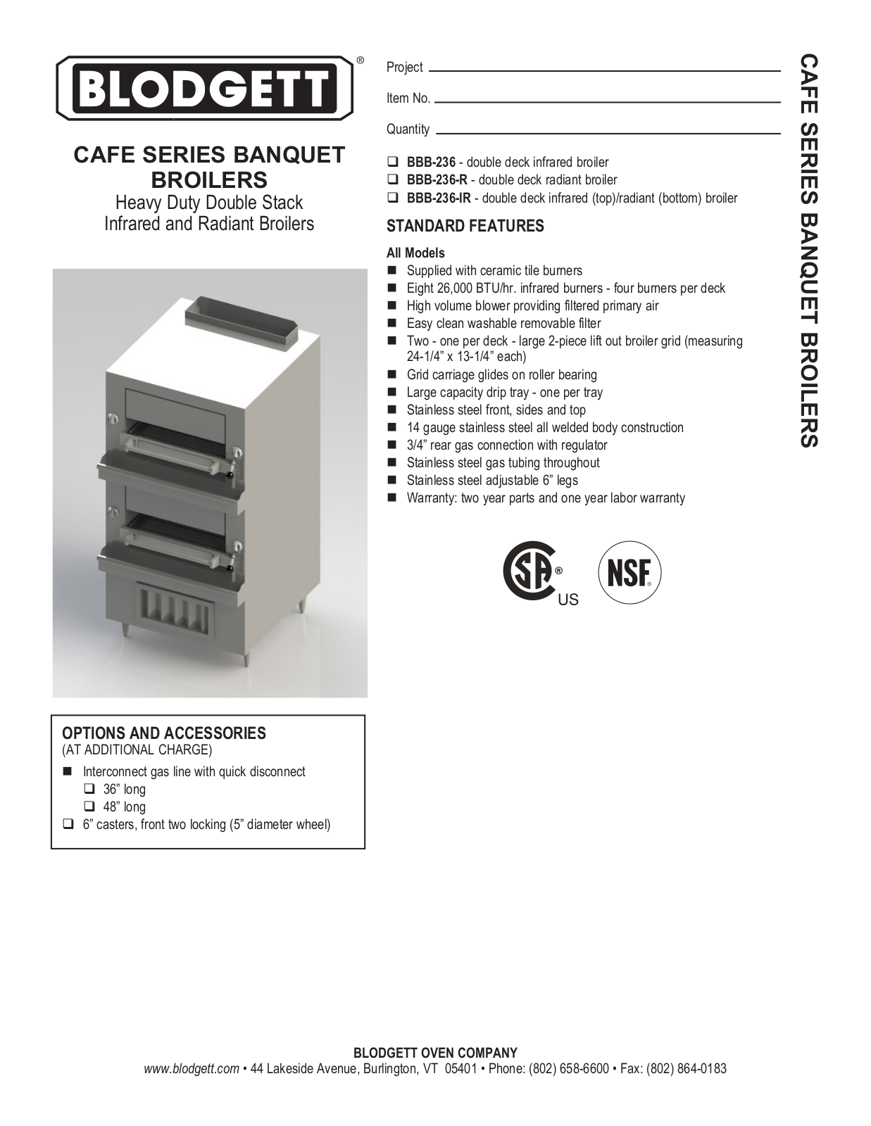 Blodgett BBB-236-IR User Manual