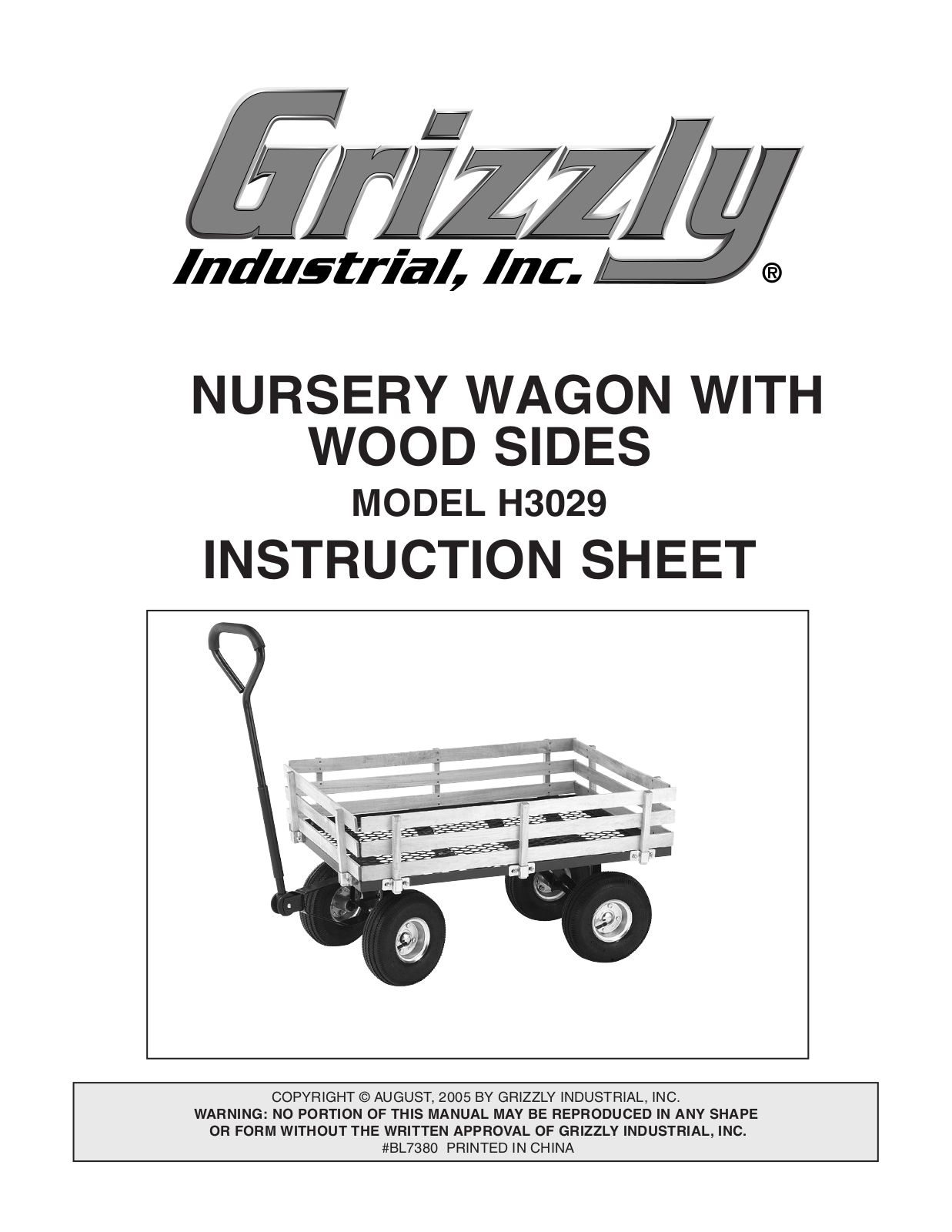 Grizzly H3029 User Manual