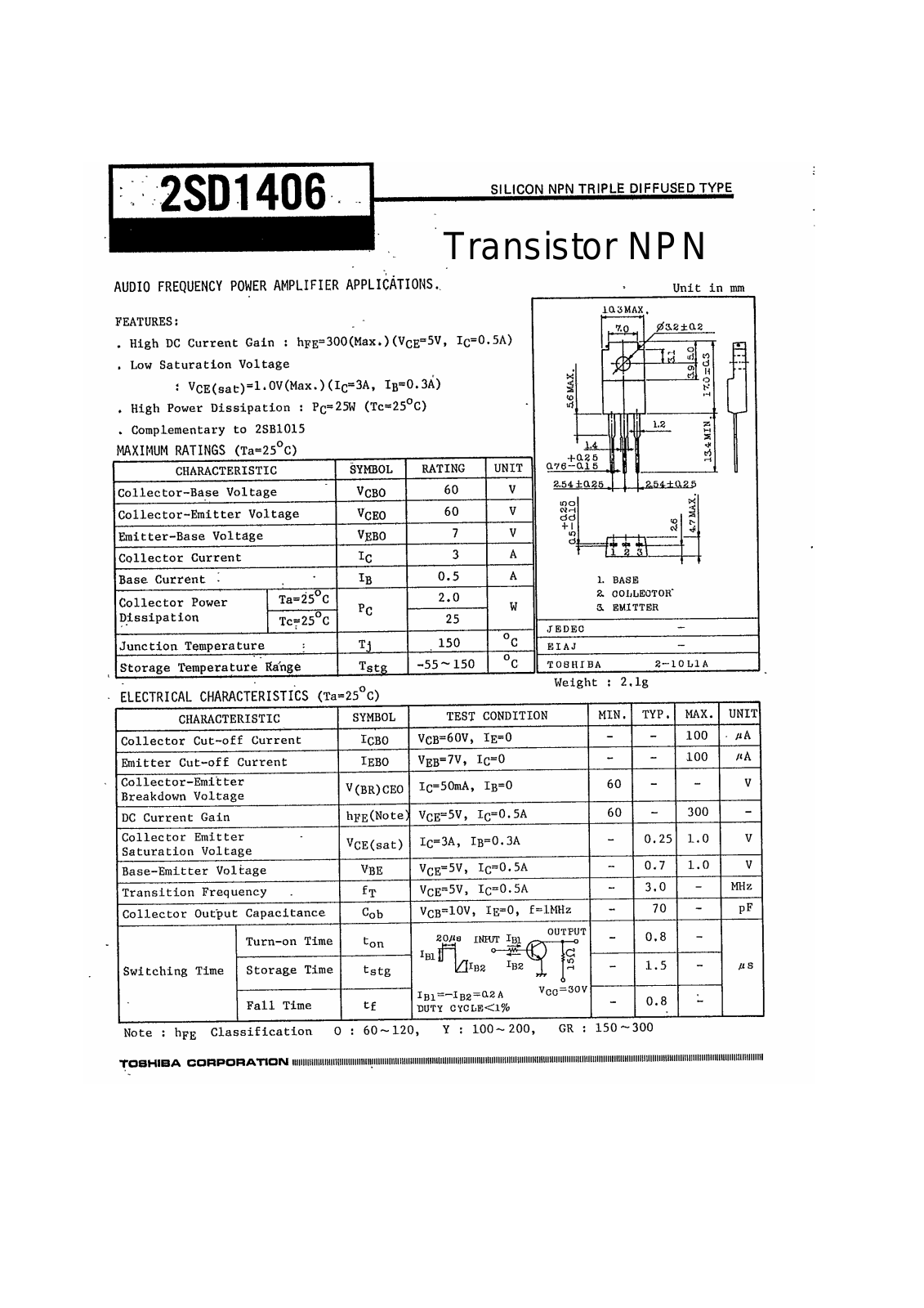 SONY 2SC4617-D Service Manual