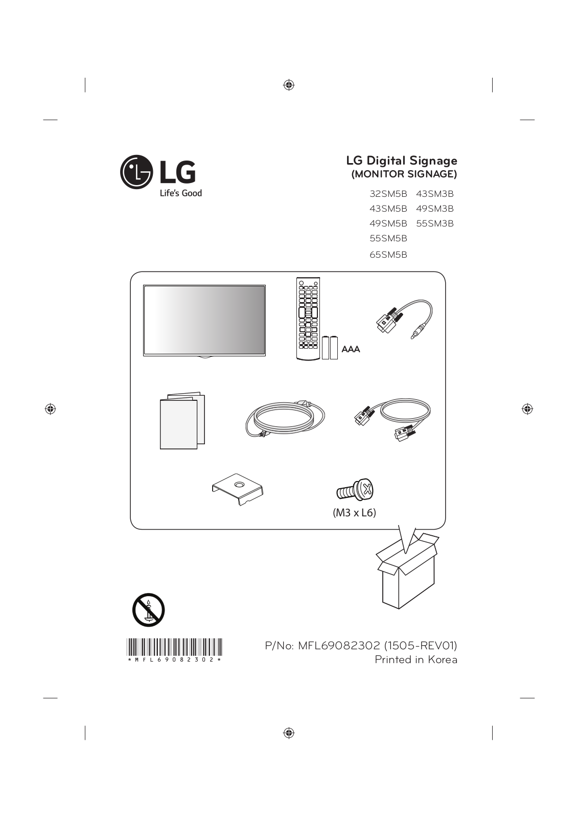 LG 43SM5B-B User manual